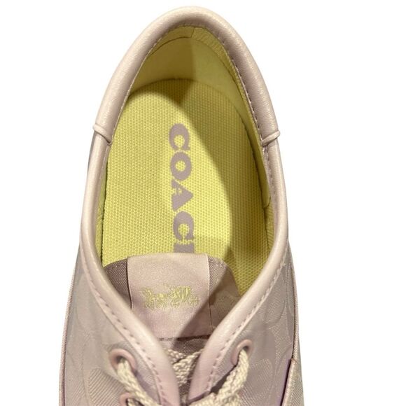 Coach Purple Skate Sneaker Signature Jacquard Size 8 - Picture 7 of 7